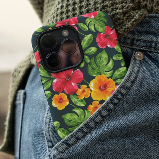 Levendig tropisch bloemenpatroon Case-Mate iPhone case