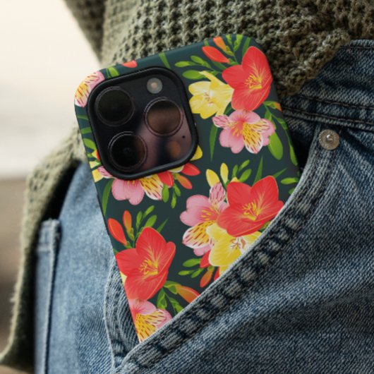 Levendig tropisch bloemenpatroon Case-Mate iPhone case
