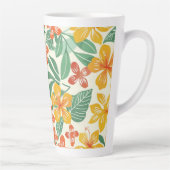 Levendig tropisch bloemenpatroon latte mok (Rechts)