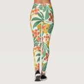 Levendig tropisch bloemenpatroon leggings (Achterkant)