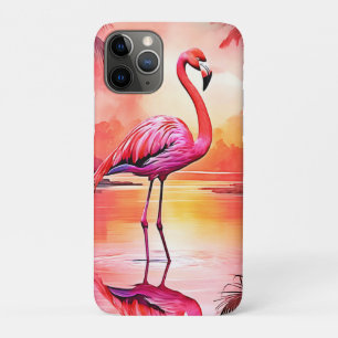 Levendig Tropisch Flamingo Glow Design iPhone 11 Pro Hoesje