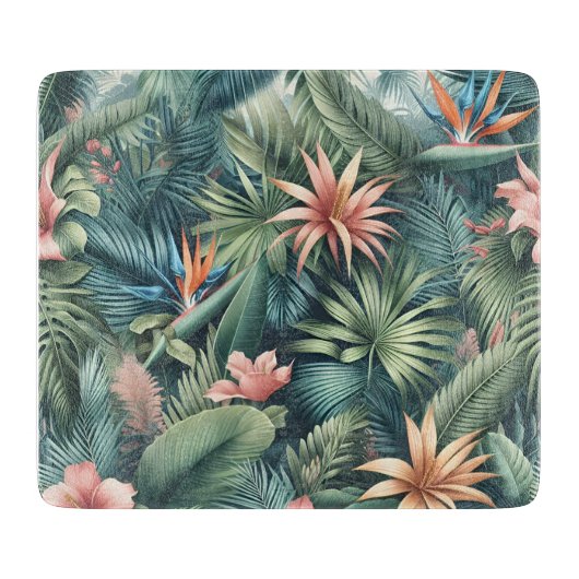 Levendig tropisch Oerwoud Snijplank (Voorkant)