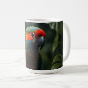 Levendig Tropisch Papegaai Jungle Portret Koffiemok