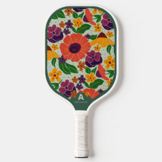 Levendig Tuin Bloemmotief Pickleball Paddle