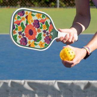 Levendig Tuin Bloemmotief Pickleball Paddle