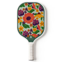 Levendig Tuin Bloemmotief Pickleball Paddle