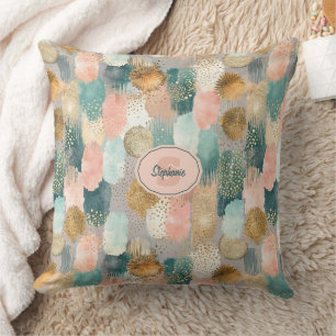 Levendig verticaal penseelstreekpatroon (2) kussen