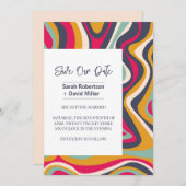 Levendig vet Abstract De datum opslaan Kaart (Voorkant / Achterkant)