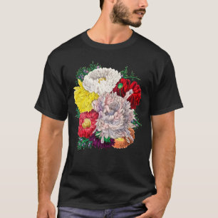 Levendig Vintage Botanisch Boeket Wilde Bloemen T-shirt