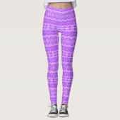 Levendig Violet Mandala Kaleidoscoop Patroon Leggings (Voorkant)