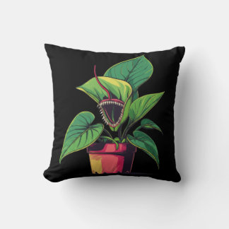 Levendig Vleesetend Plant Monster Pop Art Kussen
