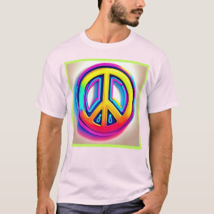 Levendig Vredeskunstwerk T-shirt