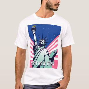 Levendig Vrijheidsbeeld VS - Visit New York T-shirt