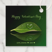 Levendig warm water op Label met bladreuzel (Achterkant)