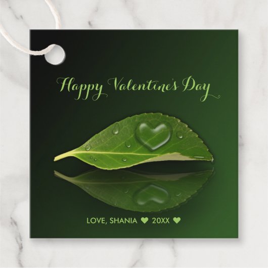 Levendig warm water op Label met bladreuzel (Voorkant)