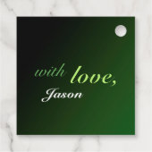 Levendig warm water op leder bedankjes labels (Achterkant)