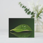 Levendig warm water op leder briefkaart (Staand voorkant)