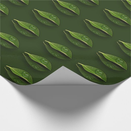 Levendig warm water op leder cadeaupapier (Hoek)