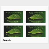 Levendig warm water op leder rechthoekige sticker (Vel)