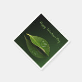 Levendig warm water op leder servet (Hoek)