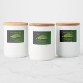 Levendig warm water op leder voedselcontainer etiket (Flessen)