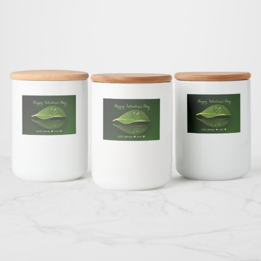 Levendig warm water op leder voedselcontainer etiket (Flessen)