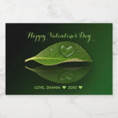 Levendig warm water op leder voedselcontainer etiket (Enkel label)