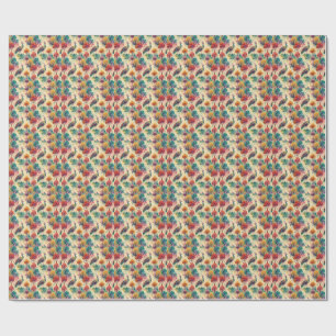 Levendig Waterschilderij Pauw Bos Schilderpatroon Cadeaupapier