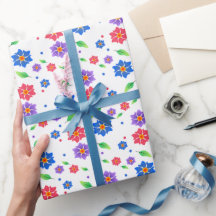 Levendig Waterverf Bloemmotief Wilde Bloemen