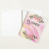 Levendig waterverfgradiënt & bloemboeket planner (Display)