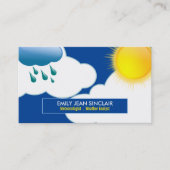 Levendig weericoon ontwerp, meteoroloog visitekaartje (Voorkant)