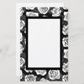 Levendig witte rozen briefpapier (Voorkant / Achterkant)