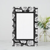 Levendig witte rozen briefpapier (Staand voorkant)