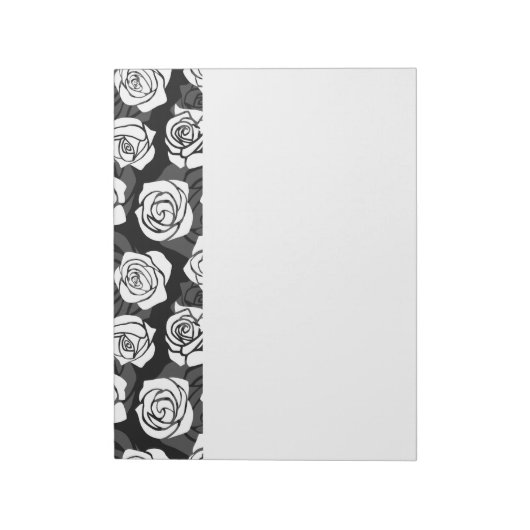 Levendig witte rozen notitieblok (Gedraaid)