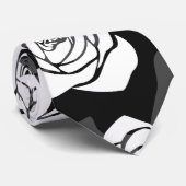 Levendig  witte rozen stropdas (Opgerold)