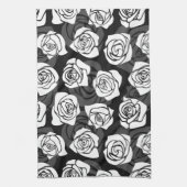 Levendig  witte rozen theedoek (Verticaal)