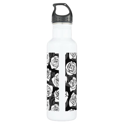 Levendig witte rozen waterfles (Achterkant)