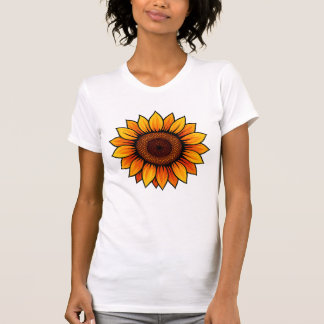 Levendig Zonnebloem T-shirt – voor vrouwen