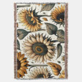 Levendig zonnebloempatroon deken (Voorkant Verticaal)