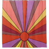 Levendig zonsondergang ontwerp douchegordijn (Voorkant)