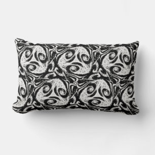 Levendig zwart-wit abstract  Cozy Kussen