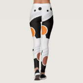 Levendig zwart-wit Abstract patroon Leggings (Achterkant)