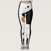 Levendig zwart-wit Abstract patroon Leggings (Voorkant)