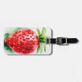 Levendige aardbei bagagelabel