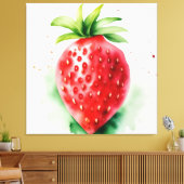 Levendige aardbei canvas afdruk (Insitu (Woonkamer))