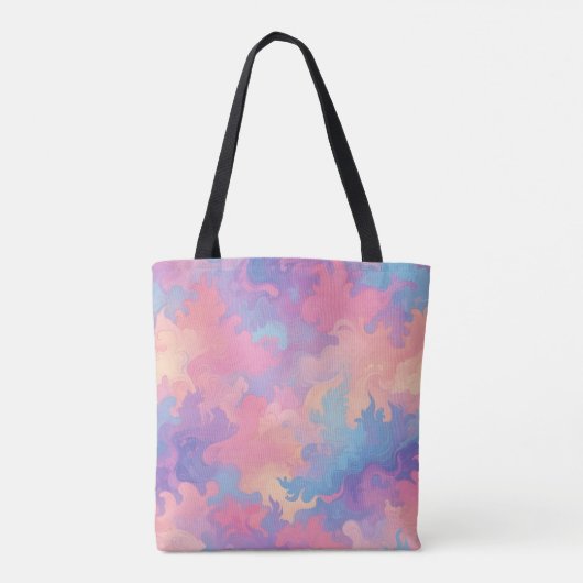 Levendige abstracte achtergrond met wervelende pat draagtas (Achterkant)