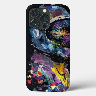 Levendige Abstracte Astronaut Hoofd Digitale Kunst iPhone 13 Pro Hoesje
