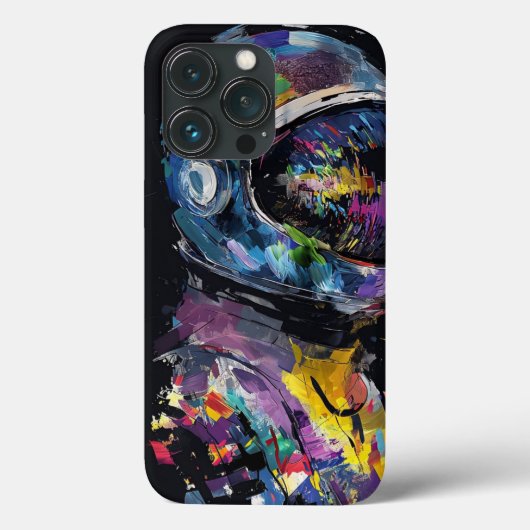 Levendige Abstracte Astronaut Hoofd Digitale Kunst Case-Mate iPhone Case (Achterkant)