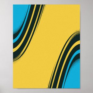 Levendige Abstracte beweging Poster