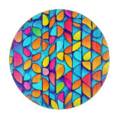 Levendige Abstracte bladburst Snijplank (Voorkant)